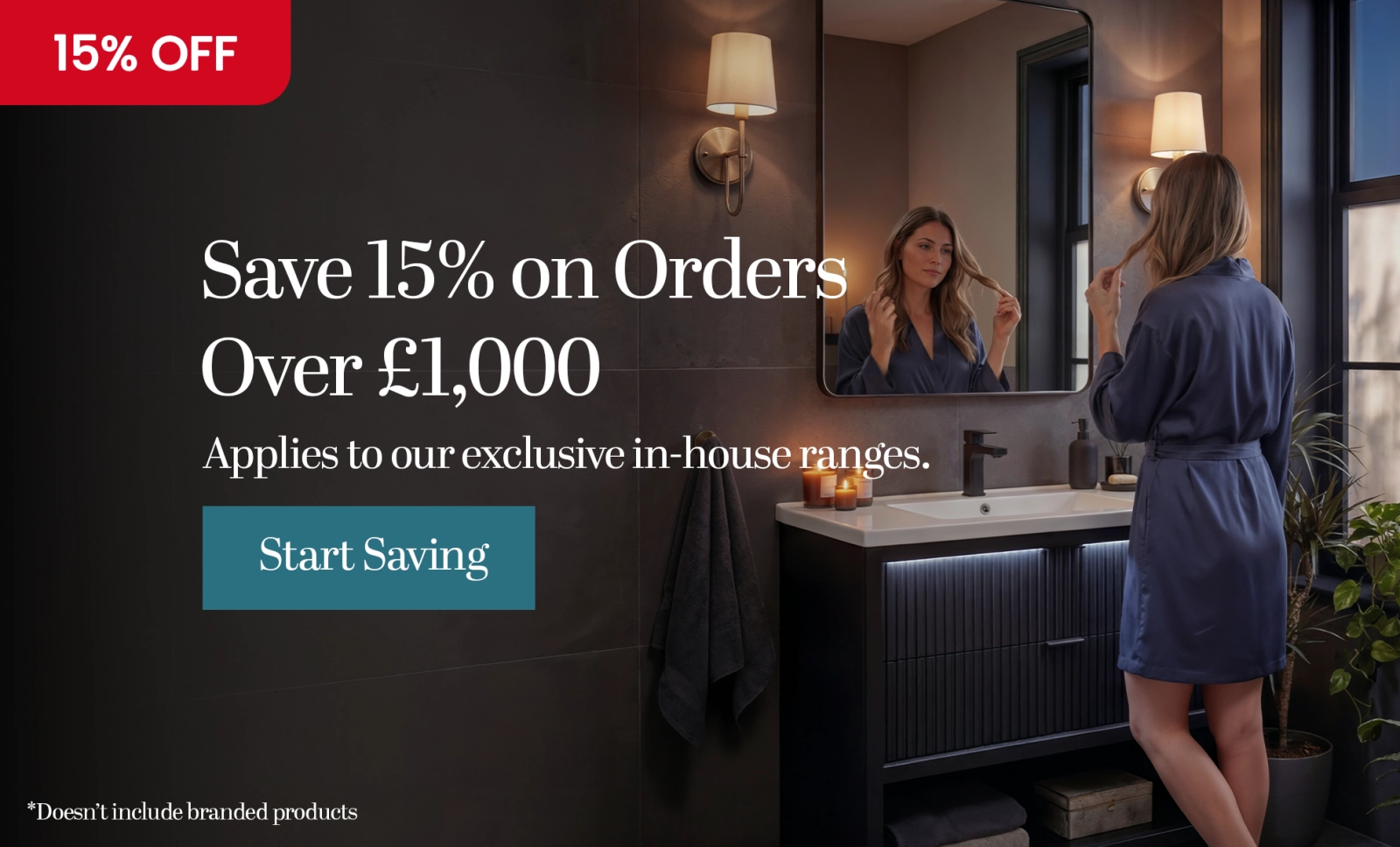 15% off orders over £1000