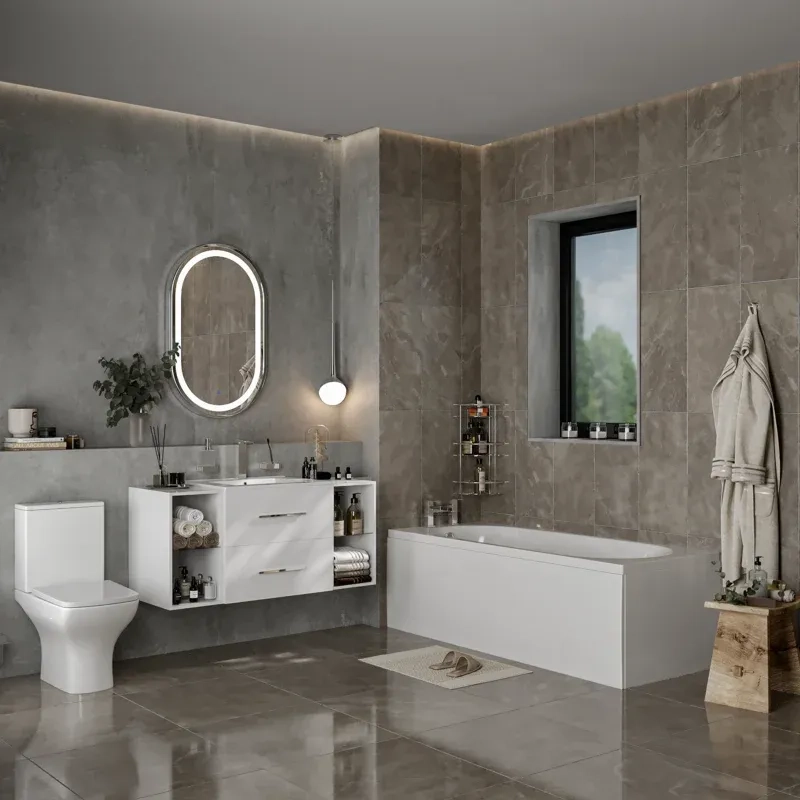 Sonix White 890 Bath Suite