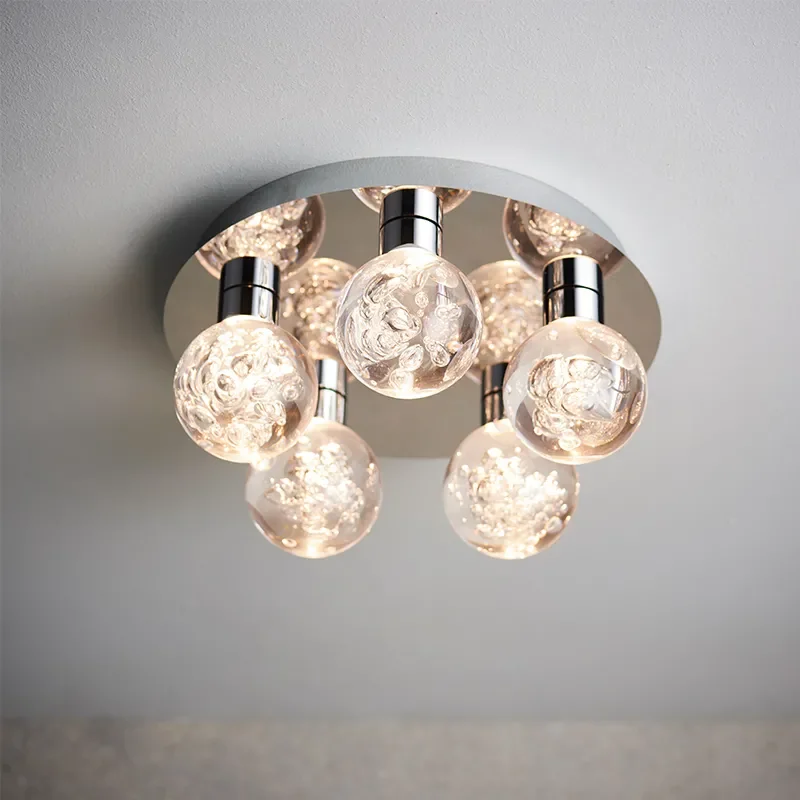 Decorative Flush Ceiling Light: 5 Bulb