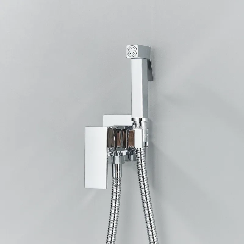 slade square shattaf douche kit chrome