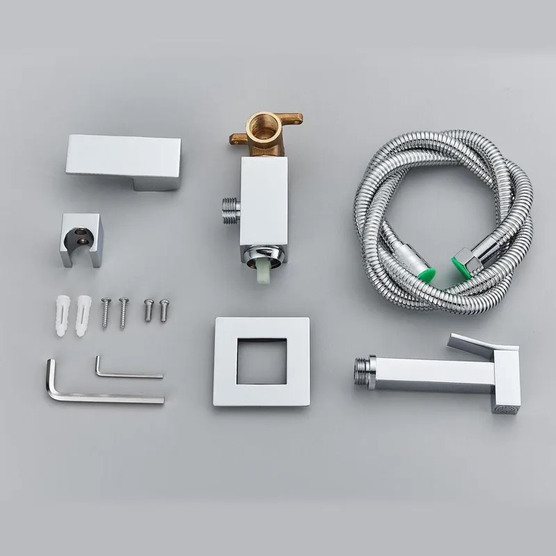 slade square shattaf douche kit chrome