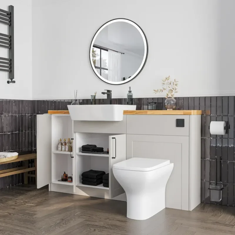 Oliver 1300 Cashmere Shaker Fitted Furniture