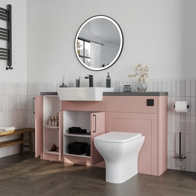 Oliver Pink 1300 Shaker Fitted Furniture