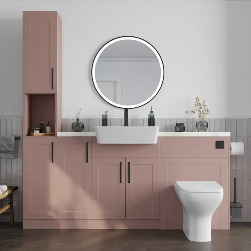Oliver Pink 1600 Shaker Fitted Furniture