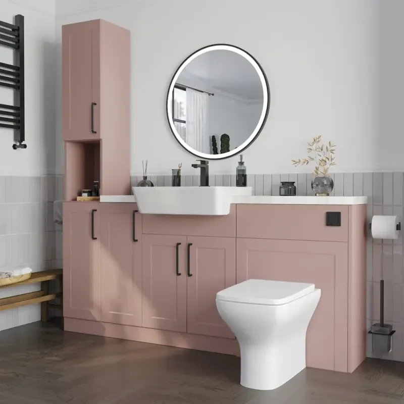 Oliver Pink 1600 Shaker Fitted Furniture