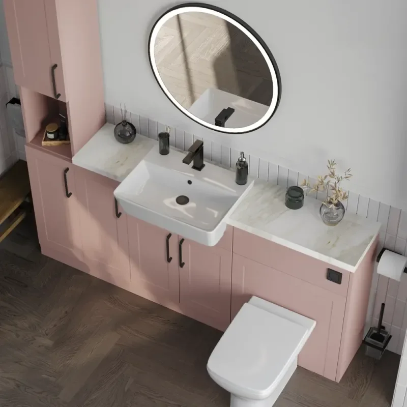 Oliver Pink 1600 Shaker Fitted Furniture