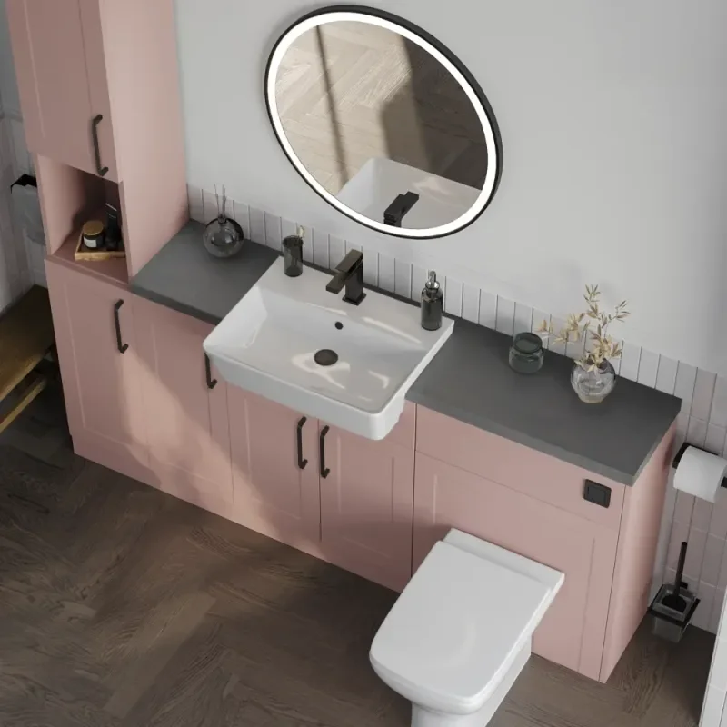Oliver Pink 1600 Shaker Fitted Furniture