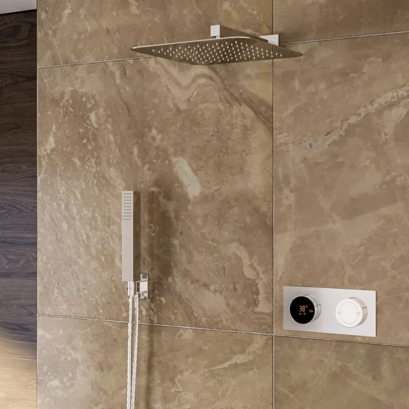 Cyber 2 Outlet Wall Shower Set Head Handset Bracket