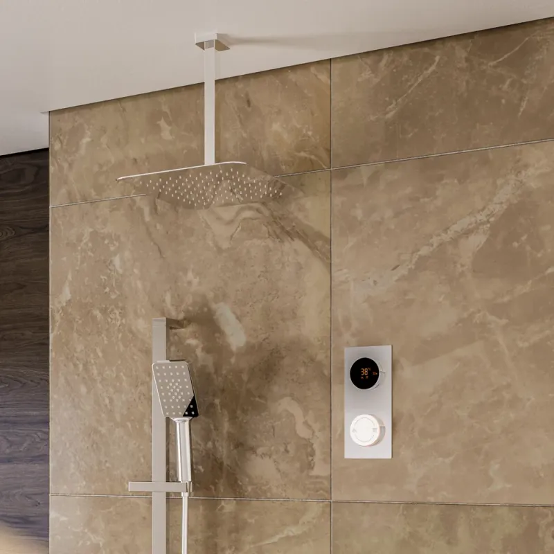 Cyber 2 Outlet Ceiling Shower Set Head Handset Slider