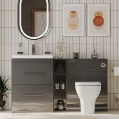 Patello 1400 Vanity Furniture Set Grey