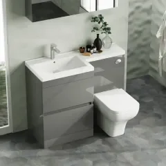 Product Image for Pemberton 1100 Space Saving Ensuite Sink and Toilet Cabinet 1