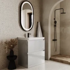 Ashford - Grey 800mm Freestanding Vanity Unit with Deep Basin
