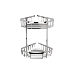 BC Designs victrion chrome double corner shower basket