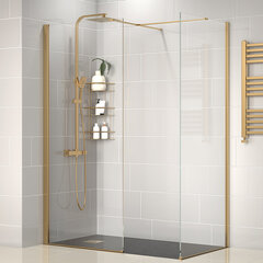 radiant gold 1400 walkin corner shower enclosure black tray