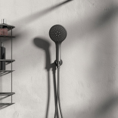 Tweed Round Modern Wall Shower Handset with Hose