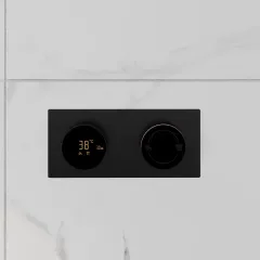 Product Image for Cyber Black Concealed Shower Valve (Thermostatic, 2 Outlets)