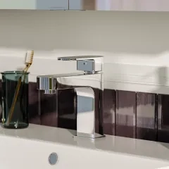 Virgo Modern Basin Mixer Tap With Click Waste