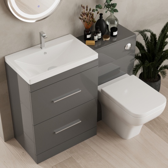 Patello Grey Shower Bath Suite