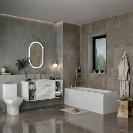 Sonix White 890 Bath Suite