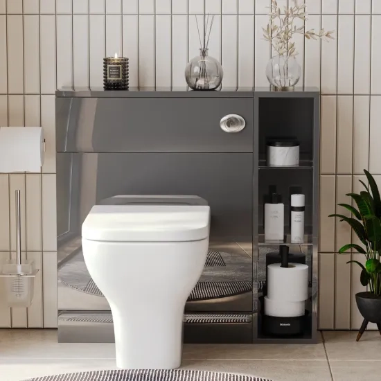 Patello Back To Wall 800mm Combination Unit Grey