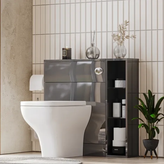 Patello Back To Wall 800mm Combination Unit Grey