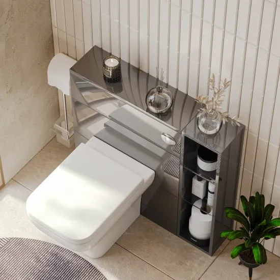 Patello Back To Wall 800mm Combination Unit Grey