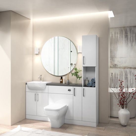 Extra Product Image For Oliver 1700 Fitted Furniture: Combination Vanity Unit, Tall Storage & Toilet 1
