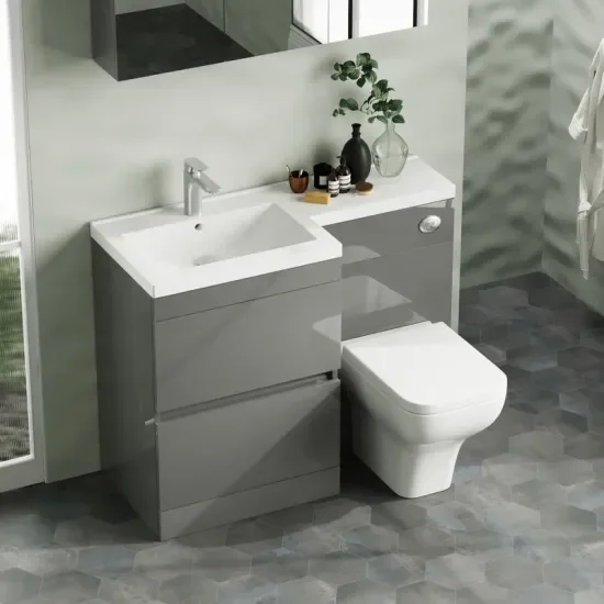 Product Image for Pemberton 1100 Space Saving Ensuite Sink and Toilet Cabinet 1