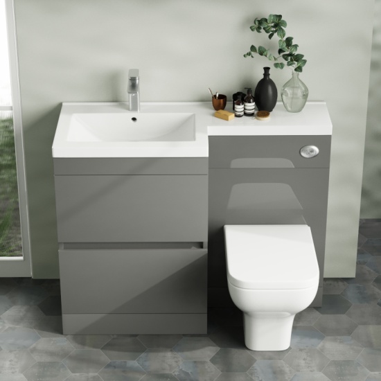 Extra Product Image For Pemberton 1100 Space Saving Ensuite Sink And Toilet Cabinet 1