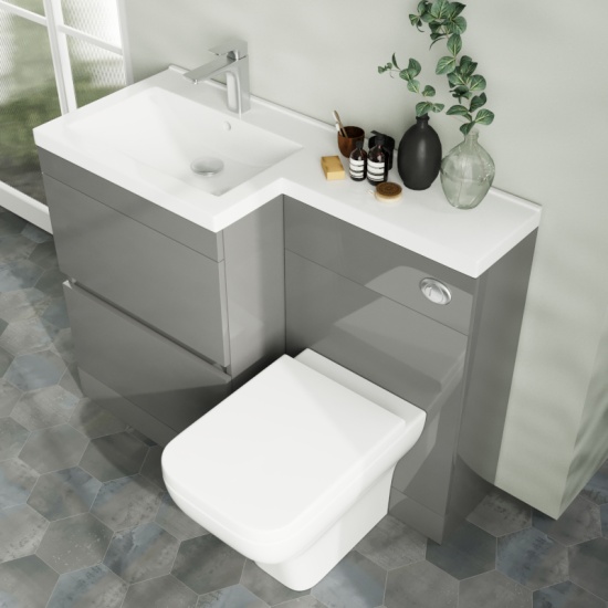 Extra Product Image For Pemberton 1100 Space Saving Ensuite Sink And Toilet Cabinet 2