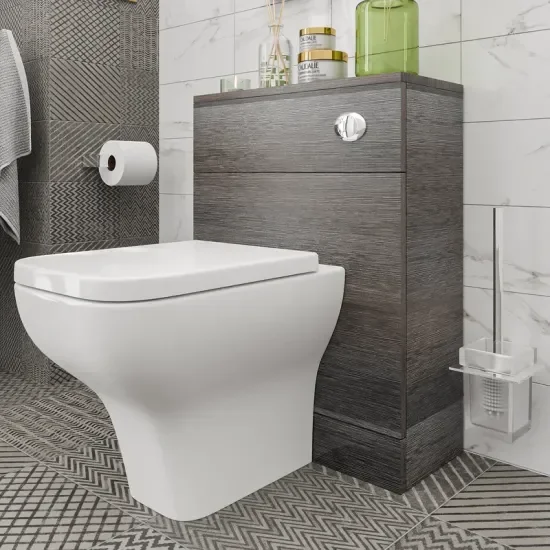 Product Image for Hacienda 400 Cloakroom Suite: Wall Hung Basin Unit and BTW Toilet 4