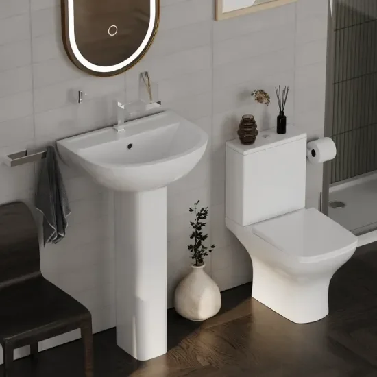 Product Image for Radiant Shower Suite: Pivot Enclosure, Basin, Pedestal and Toilet Packages 2