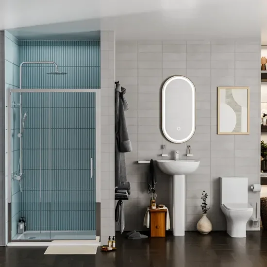 Product Image for Radiant Sliding Shower Suite  All Sizes with Basin, Pedestal and Toilet 4