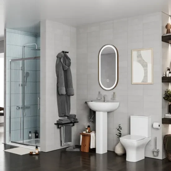 Product Image for Radiant Sliding Shower Suite  All Sizes with Basin, Pedestal and Toilet 5