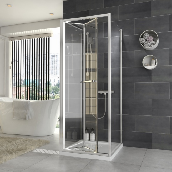 Radiant Deluxe 3 Sided Shower Enclosure Bifold 700