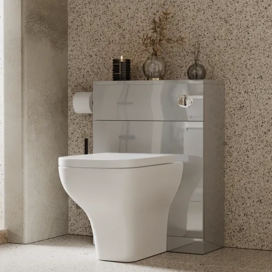 Ashford Grey Back to Wall Toilet Pan