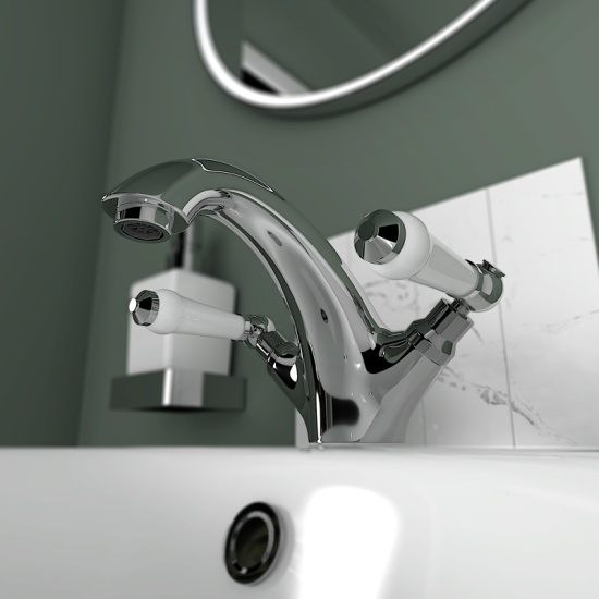 Clarice Traditional Chrome Mono Mixer Tap Lever