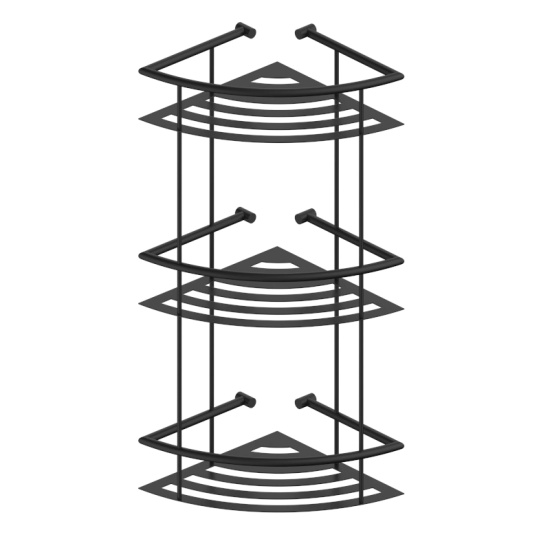 Triple Shower Basket in Black