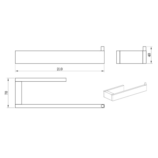Extra Product Image For Bc Gold Towel Ring Drawing 1