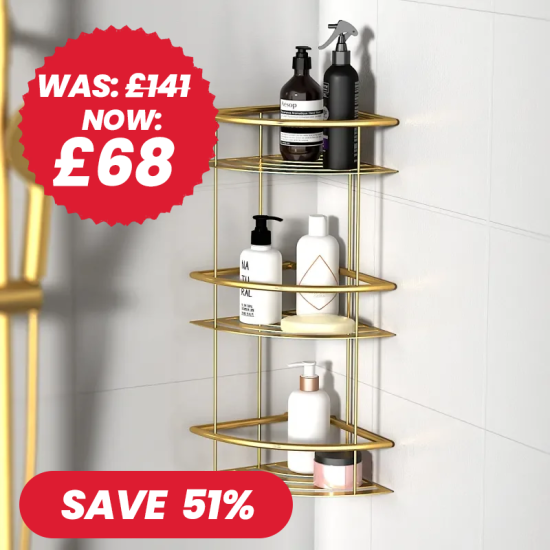 BC Gold Triple Shower Basket