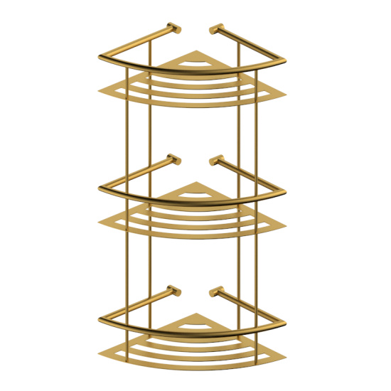 Triple Shower Basket in Gold
