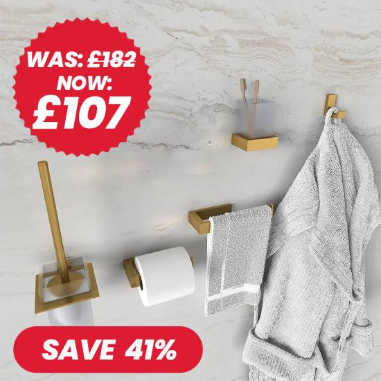 BC Gold Bathroom Accessories Set