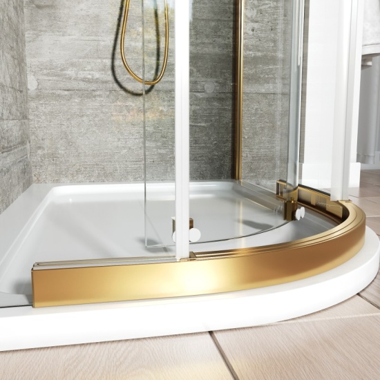 Odessa Gold Offset Quadrant Shower Enclosure 1200 800