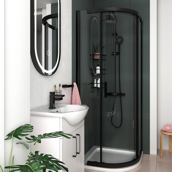 Odessa Black 900 Quadrant Shower Enclosure