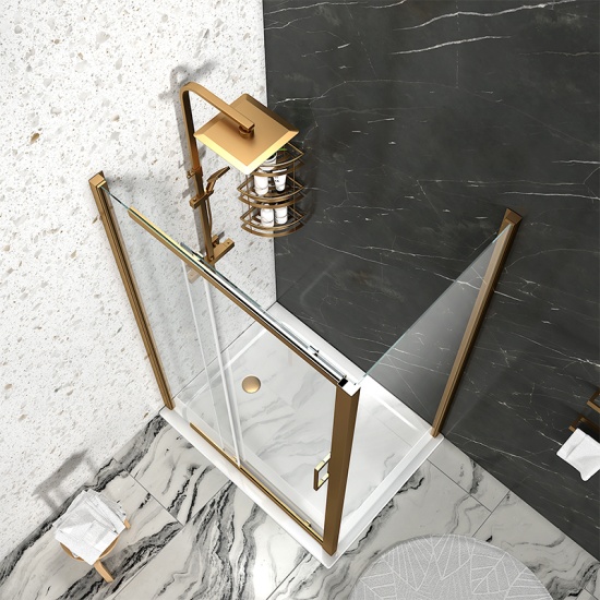 Odessa Gold 1200 Sliding Shower Door