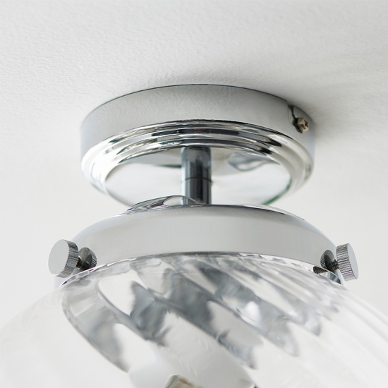 Decorative Flush Ceiling Light: 1 Bulb