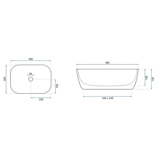 Image for REA Bodine Matt White Marble Countertop Basin