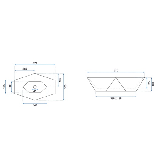 Image for REA Brett White Countertop Basin