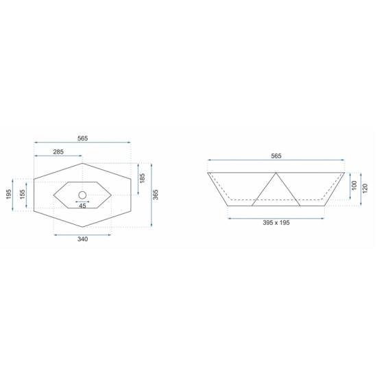 Image for REA Brett Matt Black Marble Countertop Basin