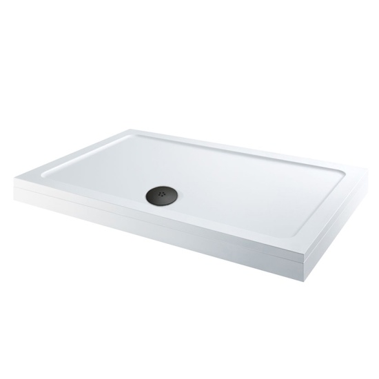 rectangular 1600 1700 1800 raised shower tray black waste